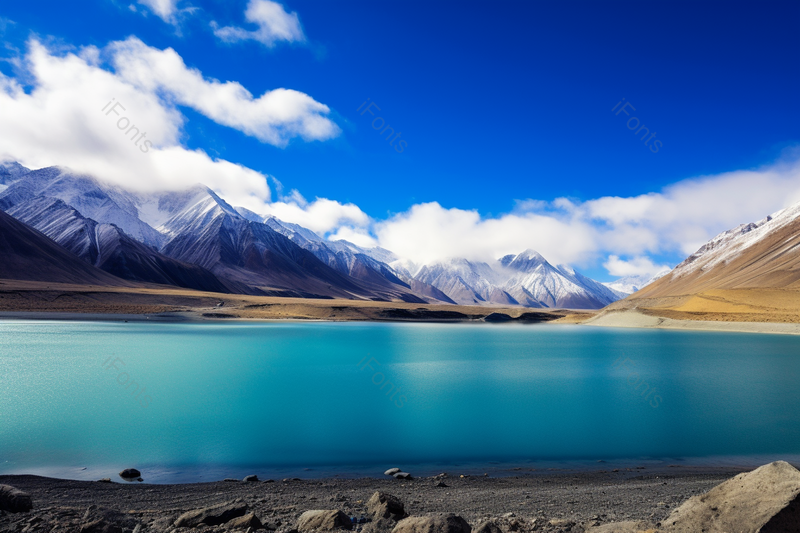 蓝色天空下的高原地貌美景背景图,高清,摄影图,摄影图片,图片大全,摄影图免费下载